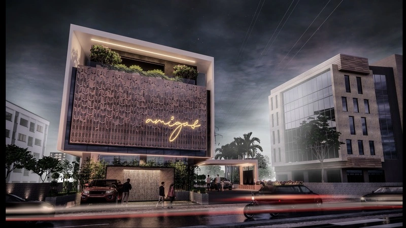 Commercial building facade by Rzian Infrastructures