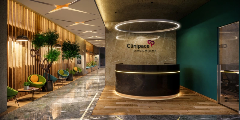 CliniPace clinic reception by Rzian Infrastructures