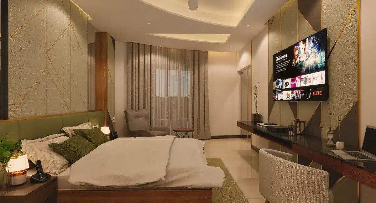 Hotel suite interior, Trivandrum, fitted out by Rzianz Infrastructures