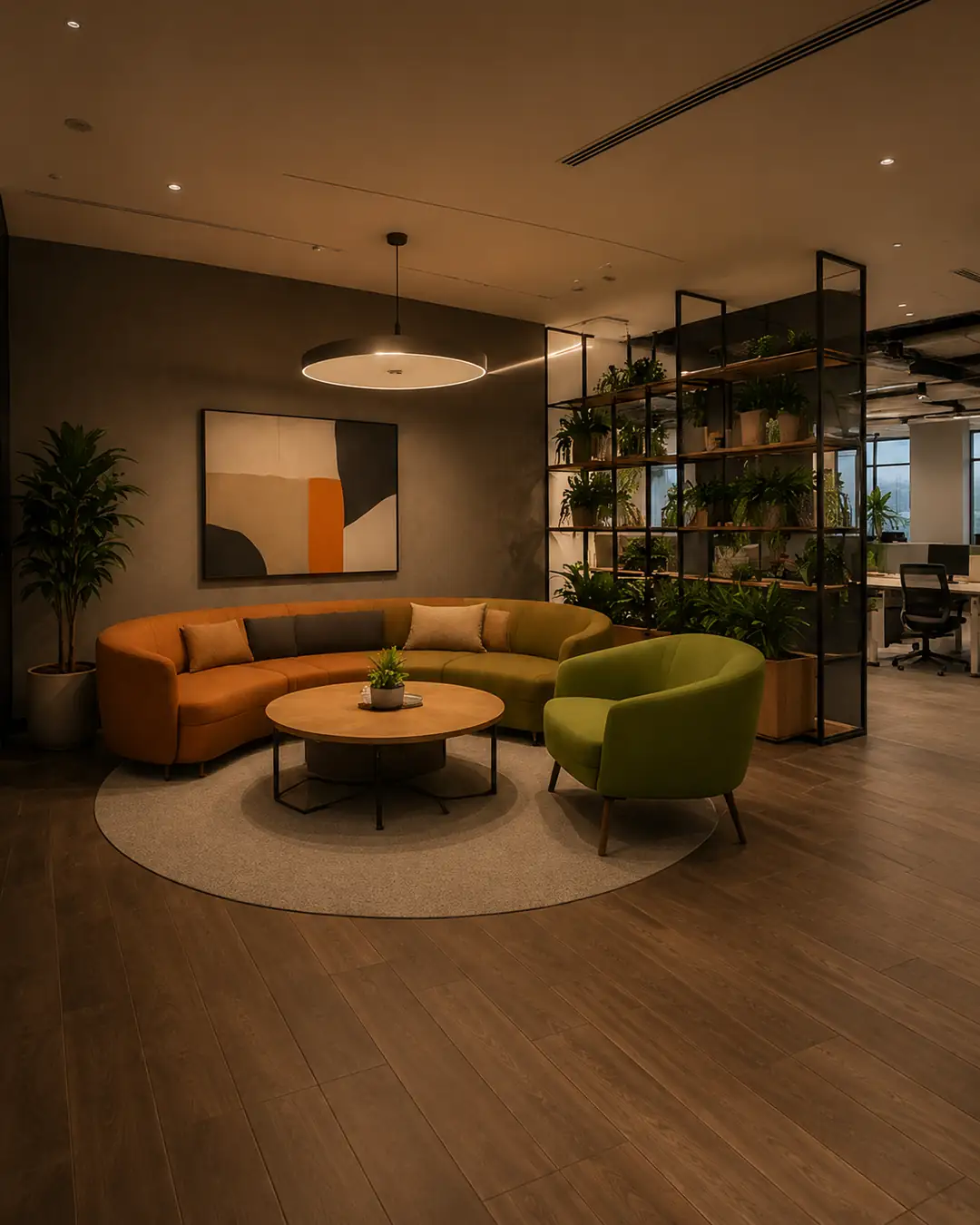 Corporate IT office interior, Technopark Trivandrum, fitted out by Rzianz Infrastructures