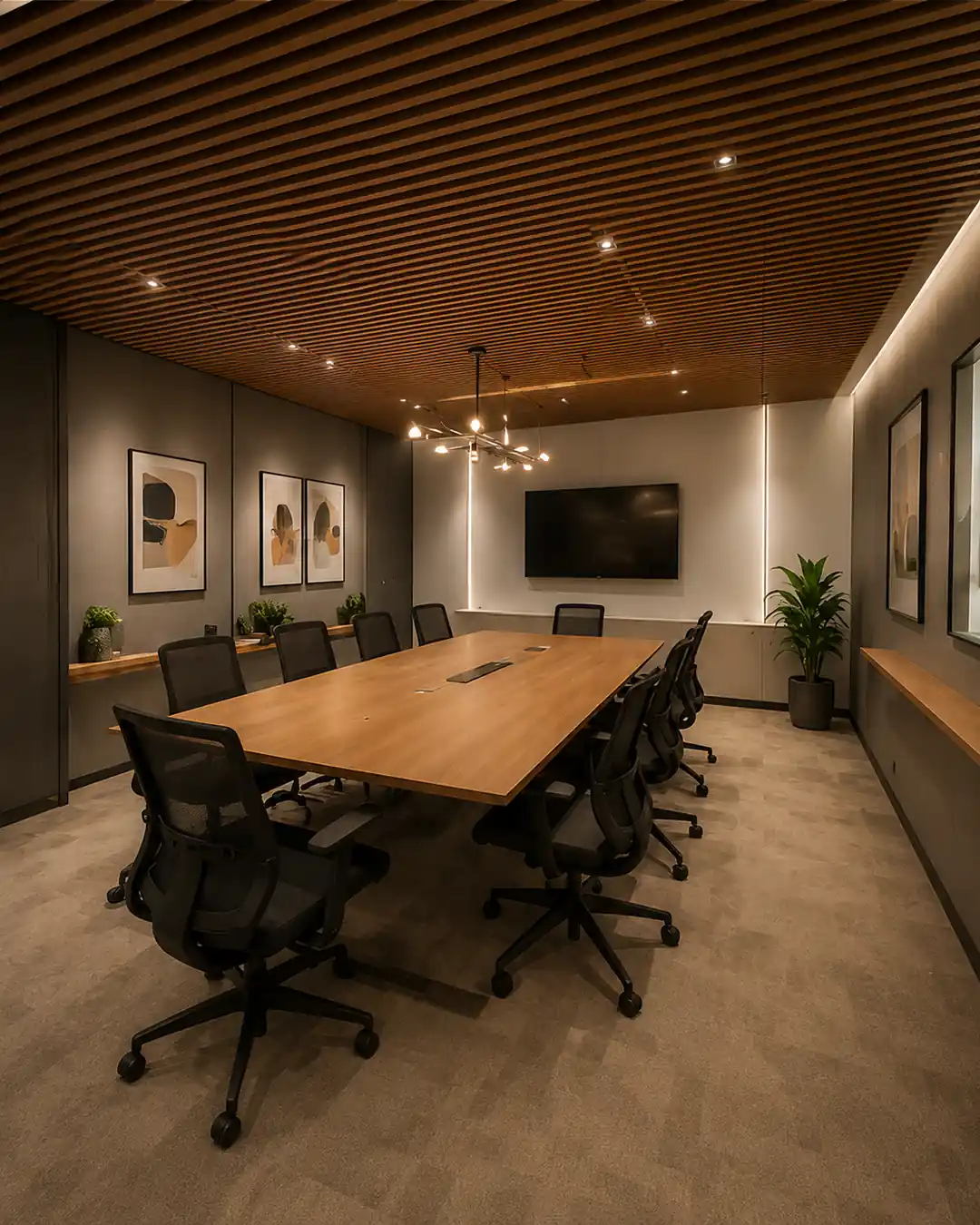 IT office workspace interior, Trivandrum, fitted out by Rzianz Infrastructures