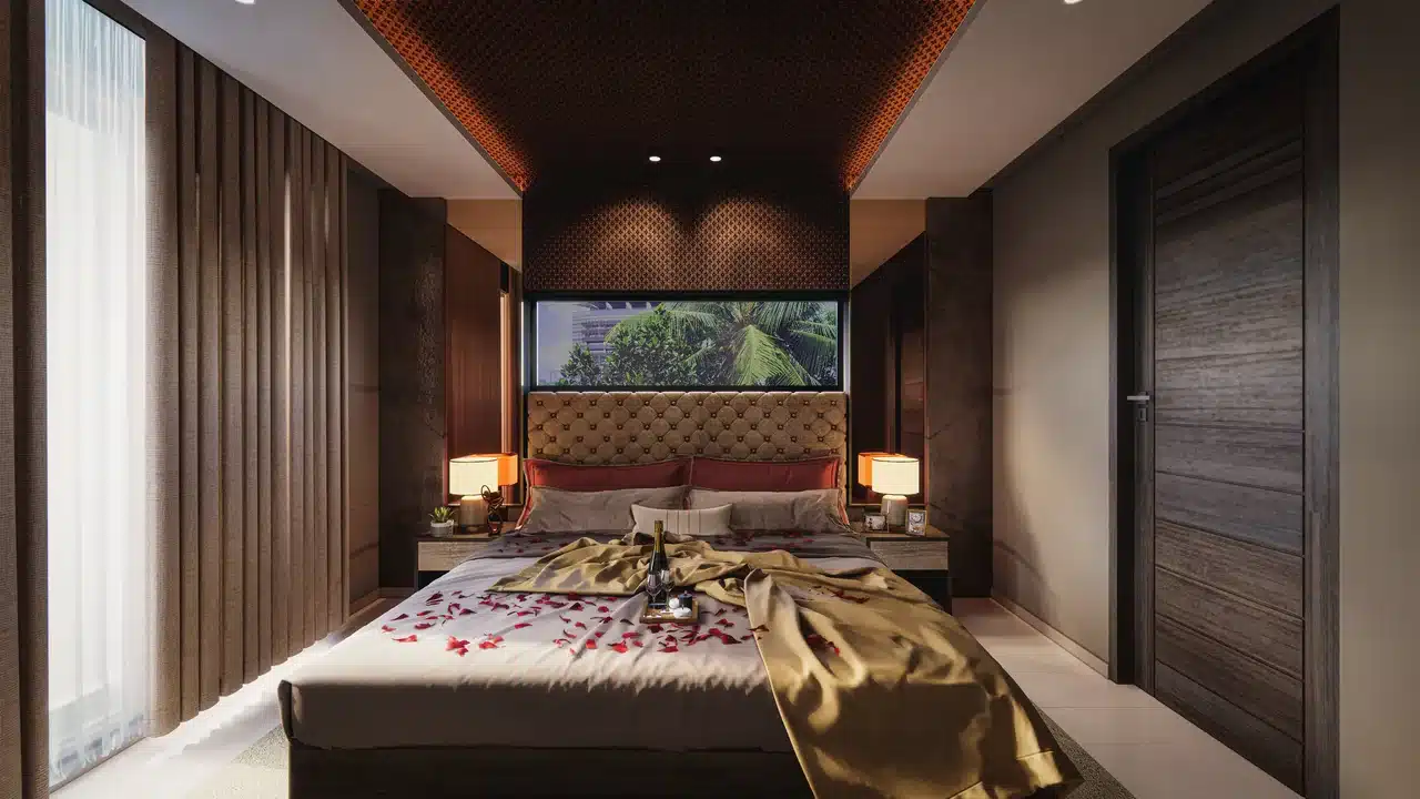 Amigos star hotel suite room interior, Trivandrum, designed and built by Rzianz Infrastructures