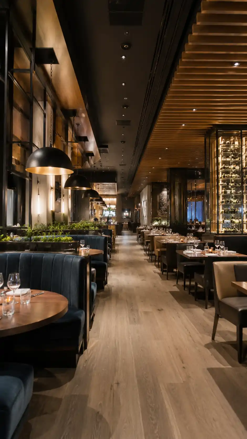 Specialty grill and bar interior with wine display, Kazhakkoottam Trivandrum, by Rzianz Infrastructures